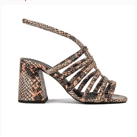 Free People Shoes - FREE PEOPLE Colette Cinched Heel Sandals in Python, Size 38 / 8 NWOT